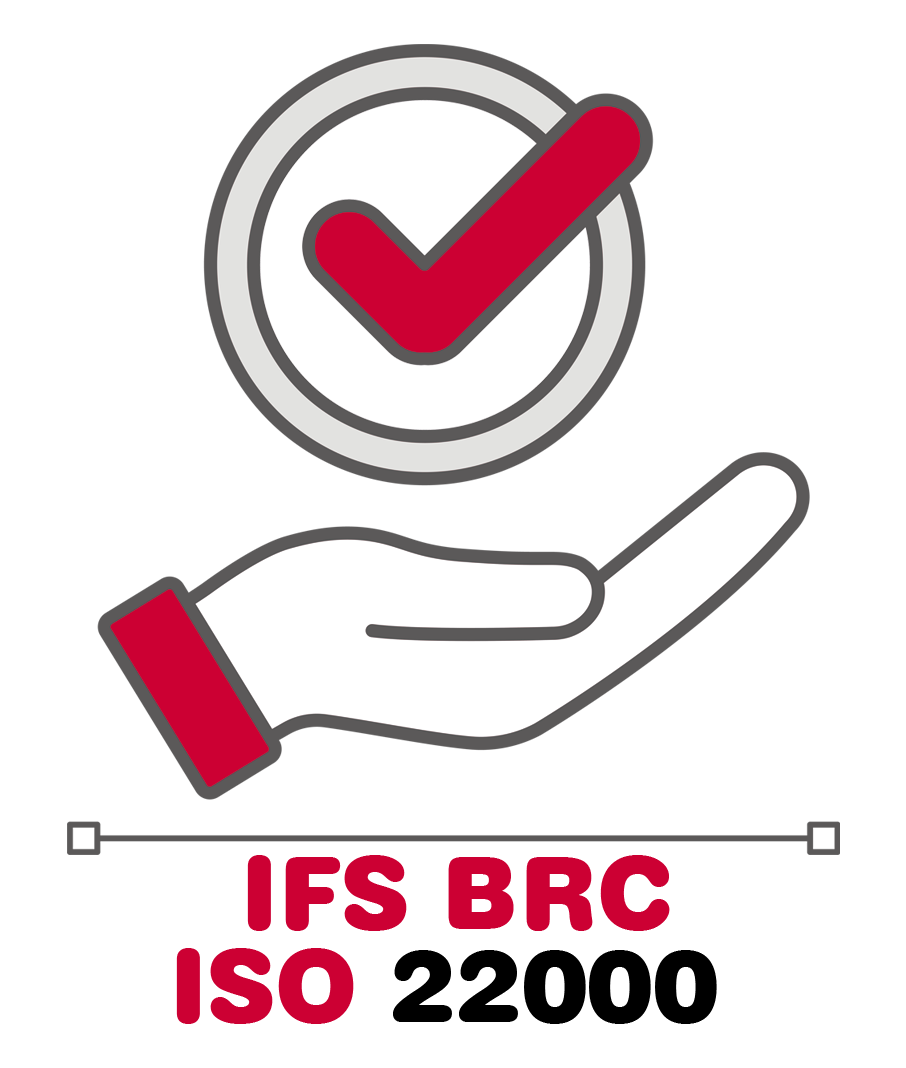 Logo representativo para las opciones de digitalización disponibles en la plataforma eGAM para las normas de seguridad alimentaria (IFS, BRC, ISO 22000).